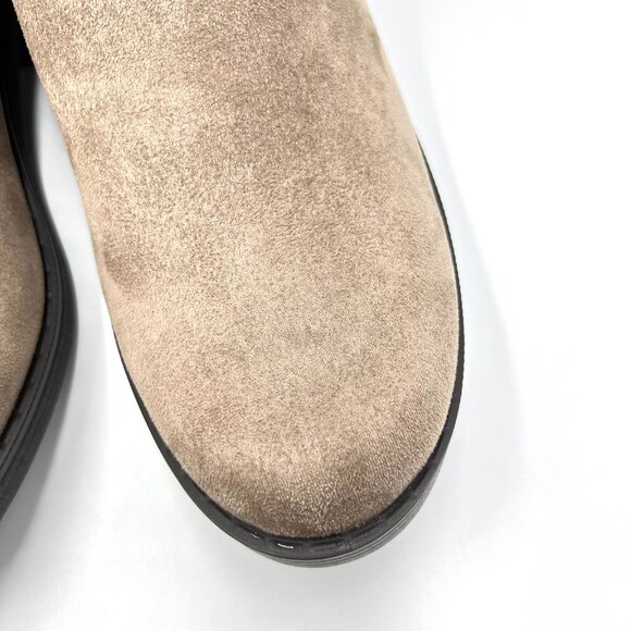 Bzees Womens Size 8.5 Other Half Light Brown Microsuede Ankle Boot Booties Shoes - Picture 4 of 13